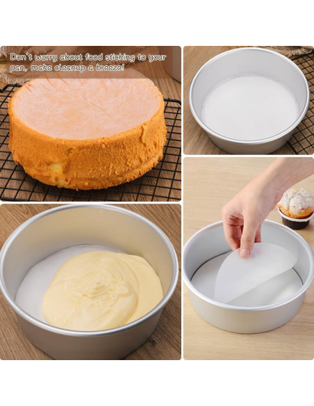 Rondas de Papel Pergamino 18 cm BYKITCHEN, 220 Hojas Anti-adherente