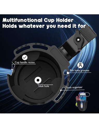 Portavasos de Aluminio EDSRDUX para Motocicleta y ATV