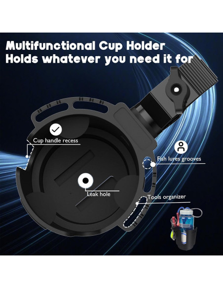 Portavasos de Aluminio EDSRDUX para Motocicleta y ATV