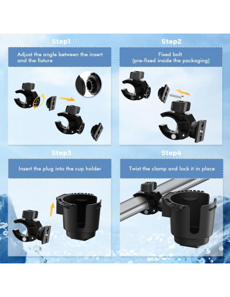 Portavasos de Aluminio EDSRDUX para Motocicleta y ATV