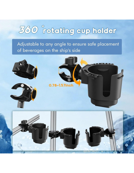 Portavasos de Aluminio EDSRDUX para Motocicleta y ATV