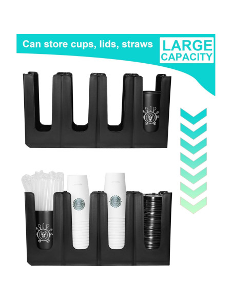 Dispensador de vasos desechables ZGT con organizador de popotes