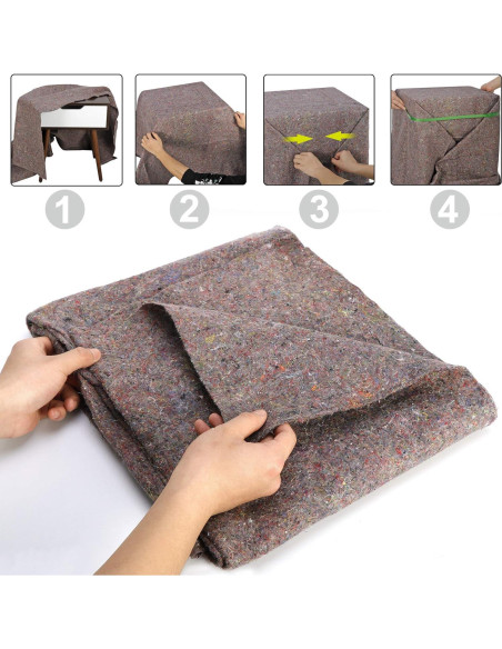 Mantas de Mudanza JungleA, Paquete de 12, 135x188 cm, 9 kg