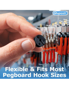 Clips de Control de Inventario Gluposti para Tableros de Clavos - 100 Unidades 2