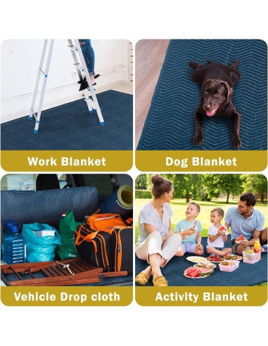 Mantas de Mudanza ZENY 12 Paquete 203x183 cm Alta Resistencia