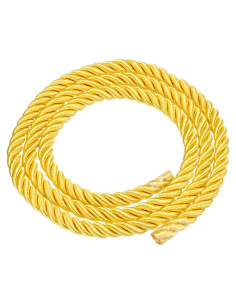 Cuerda de Nylon Trenzada 10mm x 1 Metro Dorado Brillante