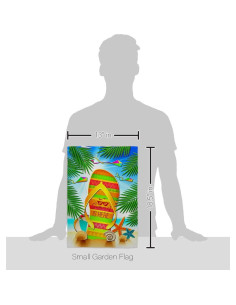Juego de Bandera de Jardín Breeze Decor Verano Flip Flop 33x46 cm 2