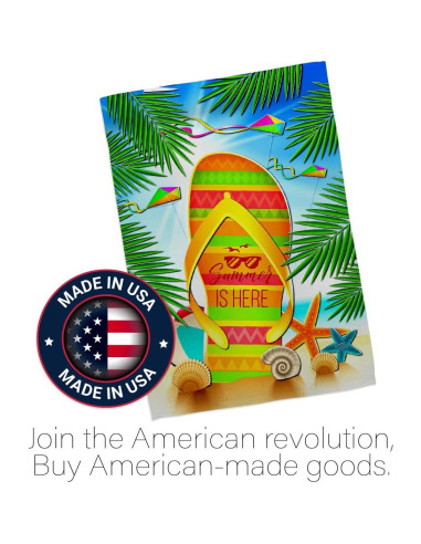 Juego de Bandera de Jardín Breeze Decor Verano Flip Flop 33x46 cm