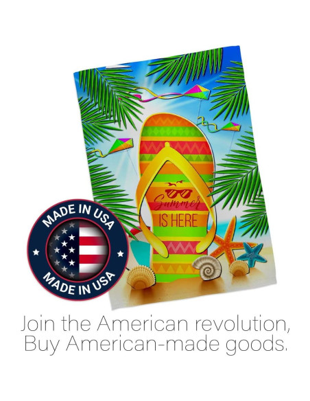 Juego de Bandera de Jardín Breeze Decor Verano Flip Flop 33x46 cm