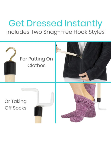 Bastón para Vestirse Vive 68.5 cm - Asistente para Ancianos