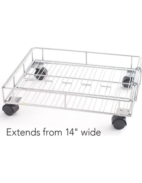 Cesta de Almacenamiento Metálica Expandible con Ruedas MSR