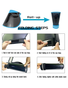 Gorra enrollable para mujer con visera ancha - Protección solar 2