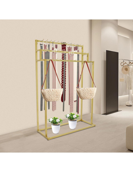 Perchero de Cinturones YUYFCC Dorado 39 Ganchos 150 cm