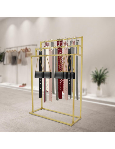 Perchero de Cinturones YUYFCC Dorado 39 Ganchos 150 cm