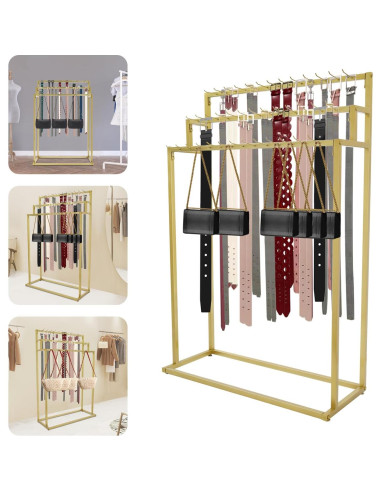 Perchero de Cinturones YUYFCC Dorado 39 Ganchos 150 cm