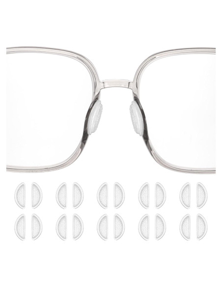 Almohadillas de Silicona para Gafas HARFINGTON 10 Pares 15x6mm