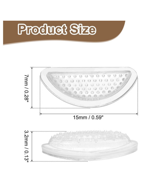 Almohadillas de Silicona para Gafas HARFINGTON 10 Pares 15x6mm