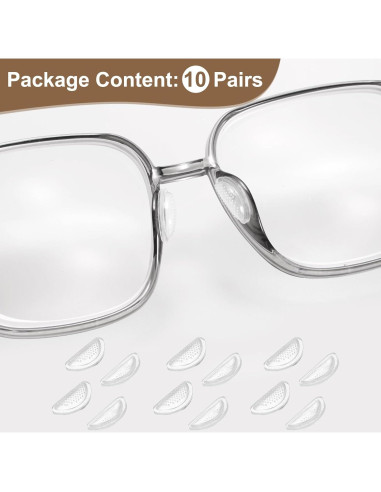 Almohadillas de Silicona para Gafas HARFINGTON 10 Pares 15x6mm