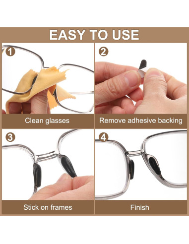 Almohadillas de Silicona para Gafas HARFINGTON 10 Pares 15x6mm