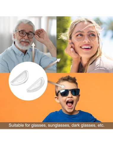 Almohadillas de Silicona para Gafas HARFINGTON 10 Pares 15x6mm