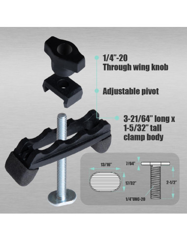 Abrazaderas de Sujeción DuBois T Track 2PK Nylon Reforzado