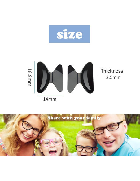 Almohadillas de nariz UPIONIC de silicona antideslizantes - 5 pares