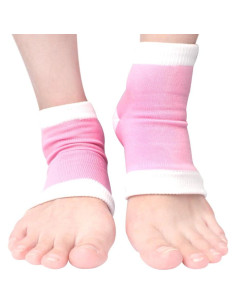 Calcetines Hidratantes de Gel Silicona FOOTINSOLE Rosa 1 Par 2
