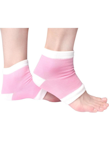 Calcetines Hidratantes de Gel Silicona FOOTINSOLE Rosa 1 Par