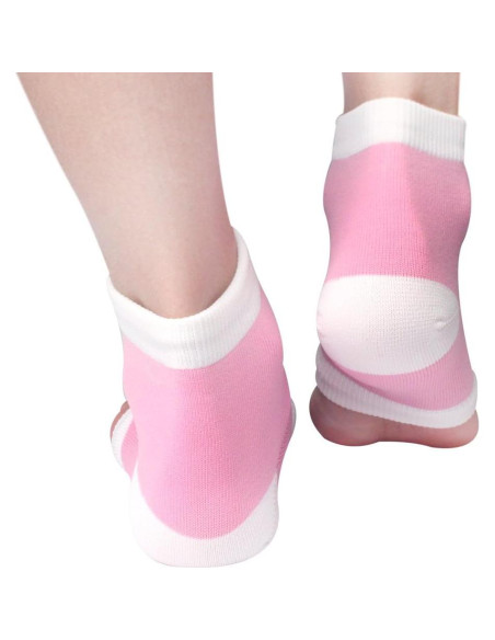 Calcetines Hidratantes de Gel Silicona FOOTINSOLE Rosa 1 Par