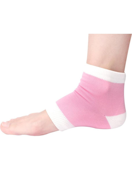 Calcetines Hidratantes de Gel Silicona FOOTINSOLE Rosa 1 Par