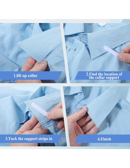 Insertos de Cuello de Camisa Ymapinc 50PCS Plástico Blanco 5.51cm