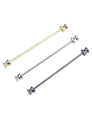 3 Pinzas de Corbata de Cobre YYYBONNIE en Oro, Plata y Negro