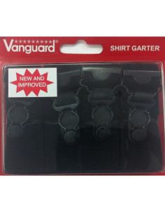 Garter de Camisa Vanguard 2 Pares Ajustables Negro 2