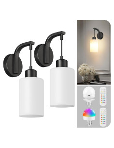 Apliques de Pared Inalámbricos GOEBLESON B03YBP205 RGB Recargables