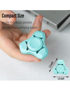 Spinner Fidget de Metal FREELOVE Mini Zorro Cerámica Azul 3.81cm 2