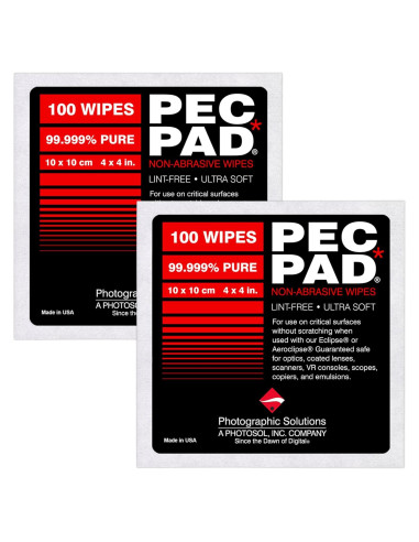 Toallitas PEC-PAD Ultra Suave 10cm x 10cm para Lentes - 200 Hojas