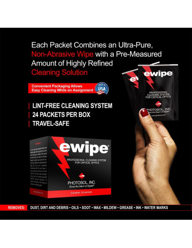 E-Wipe Toallitas de Limpieza para Lentes - 24 Paquetes