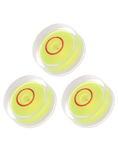 3 Piezas Nivel de Burbuja Circular Amarillo 15mm x 6mm Kozelo