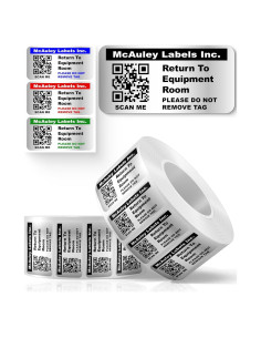 Etiquetas Adhesivas Personalizadas McAuley - 5.08x2.54 cm, QR
