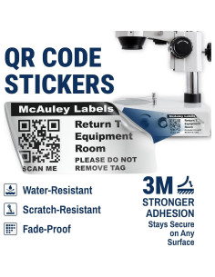 Etiquetas Adhesivas Personalizadas McAuley - 5.08x2.54 cm, QR 2