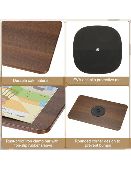 Soporte de Libro Ajustable YOKIVE Negro 47-120 cm Multifuncional