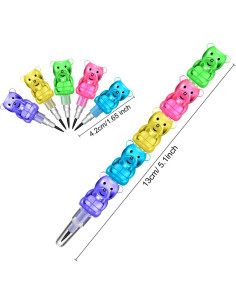 Lápices Apilables Boao 30 Pcs Oso Coloreados 5 en 1 2