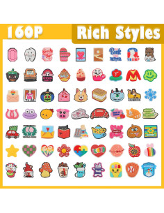 160 Adornos para Punta de Lápiz HIKIMA - Silicona Colorida 2