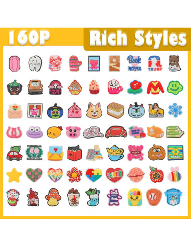 160 Adornos para Punta de Lápiz HIKIMA - Silicona Colorida