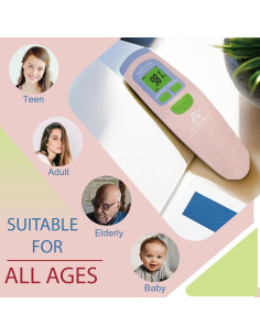 Termómetro Infrarrojo Sin Contacto Amplim Rosa Grado Médico 2