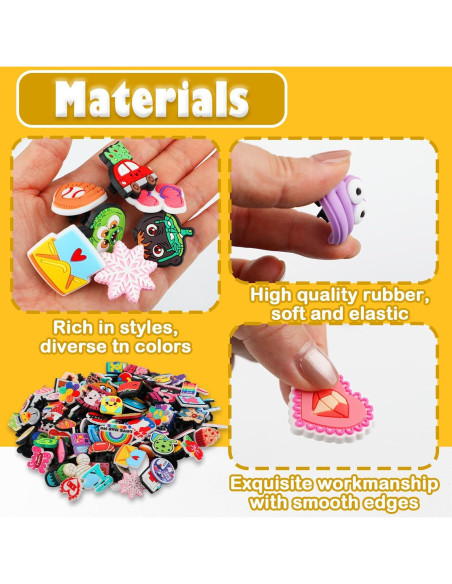 160 Adornos para Punta de Lápiz HIKIMA - Silicona Colorida