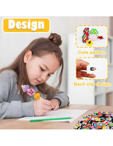 160 Adornos para Punta de Lápiz HIKIMA - Silicona Colorida