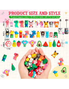 35 Toppers de Lápiz de Silicona Animales SYWHXY - Borradores 2