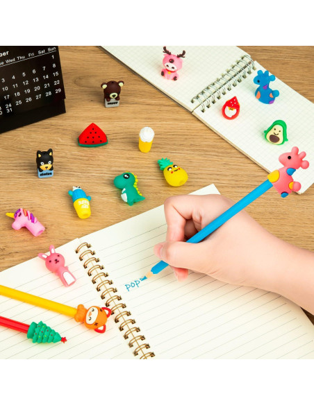 35 Toppers de Lápiz de Silicona Animales SYWHXY - Borradores