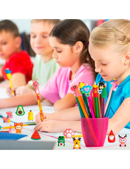 35 Toppers de Lápiz de Silicona Animales SYWHXY - Borradores